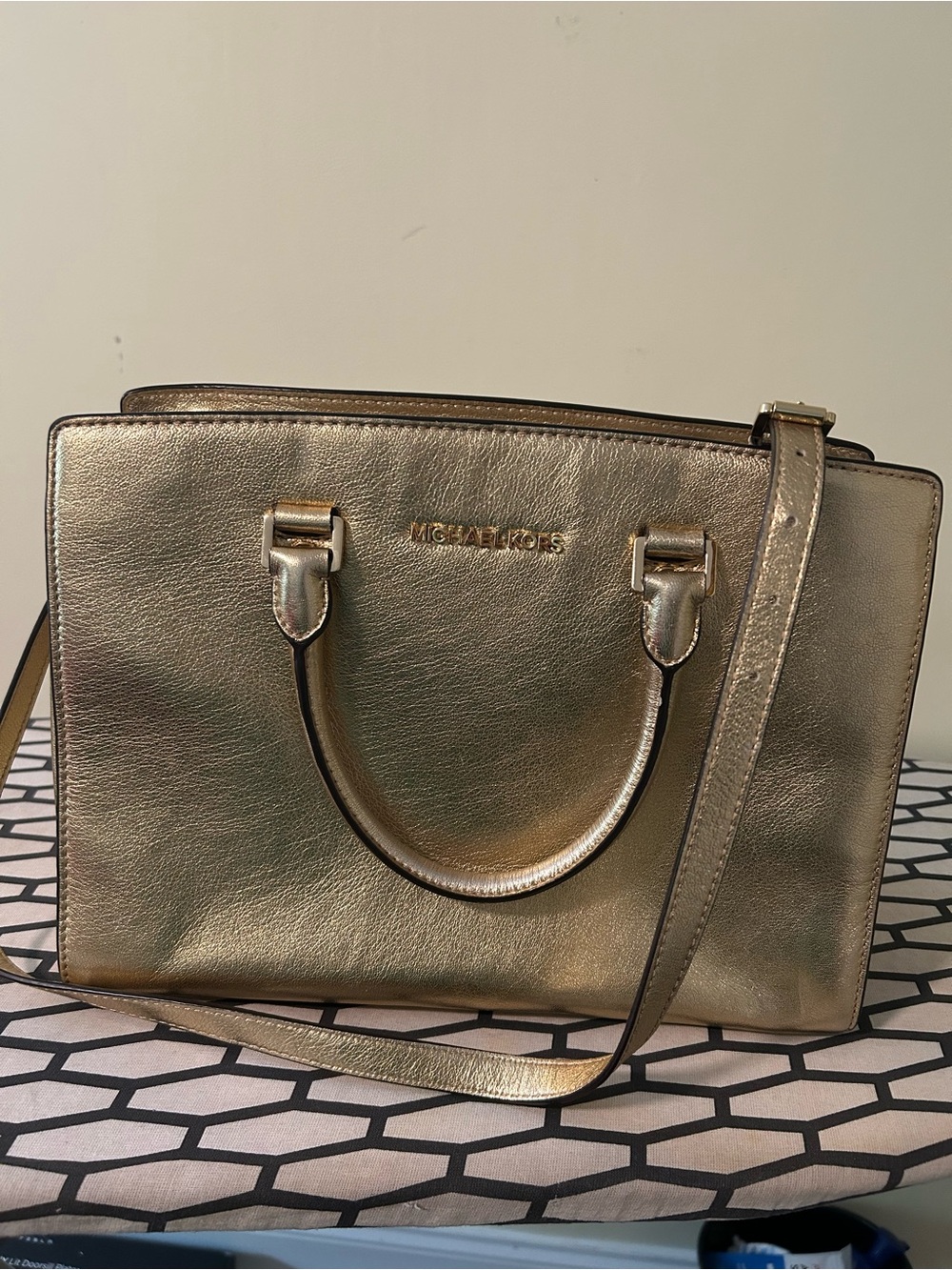 Michael Kors “Selma” Large Saffiano Leather Satchel